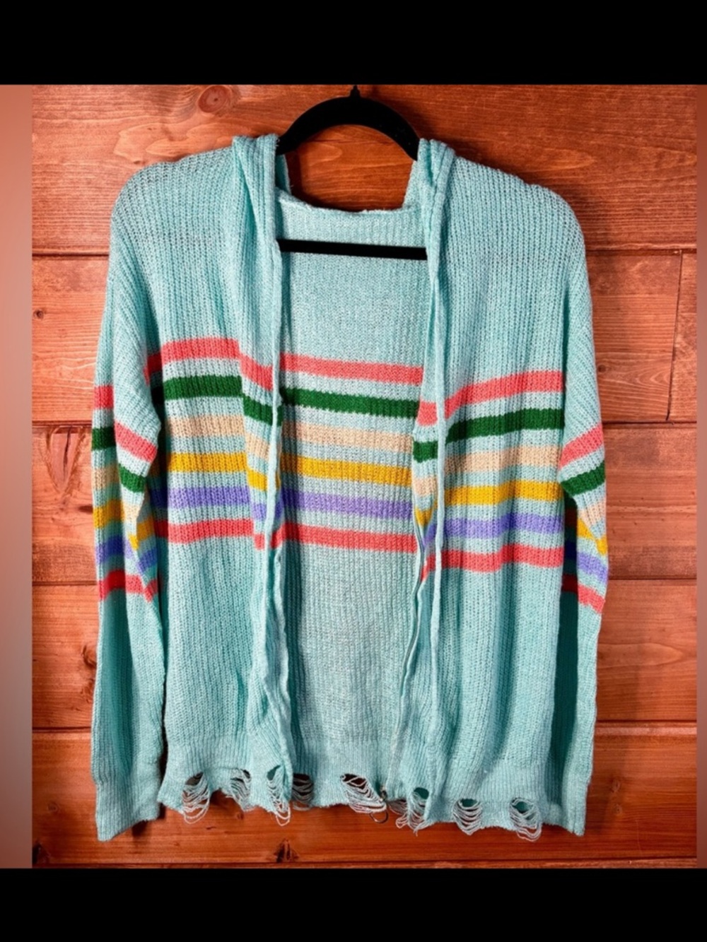 Colorful Striped Women's Cardigan